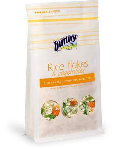 Copos de arroz y verdura